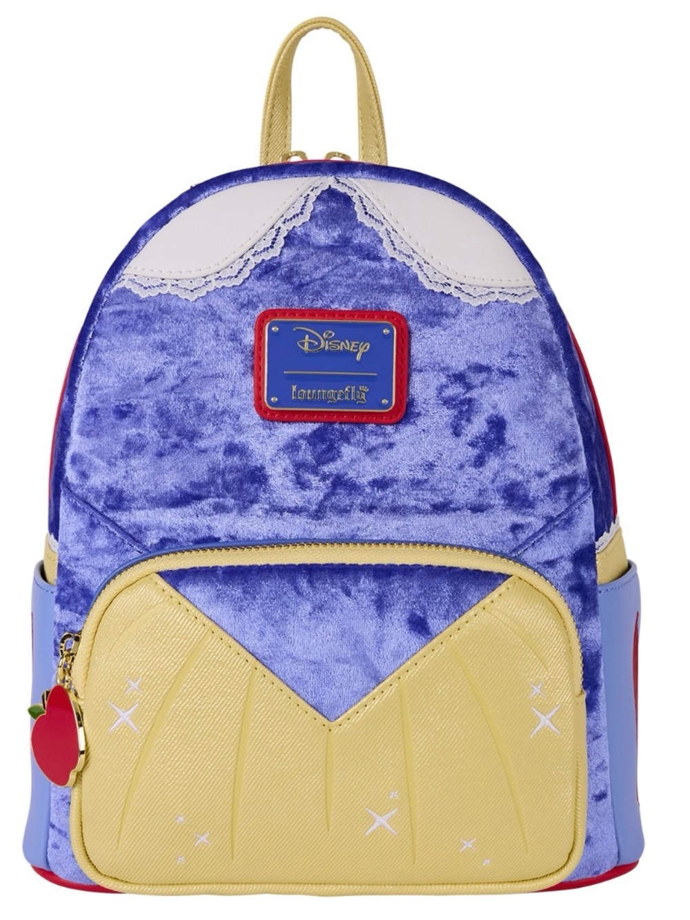 Loungefly Snow White Velvet Mini Backpack with Gold Hardware